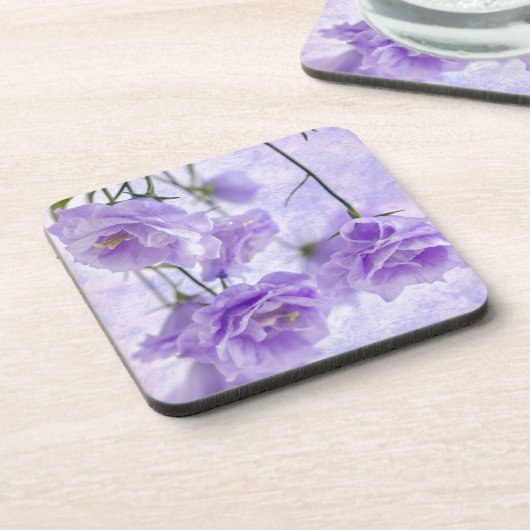 Lila Campanella Blume Makro Untersetzer (Linke Seite)