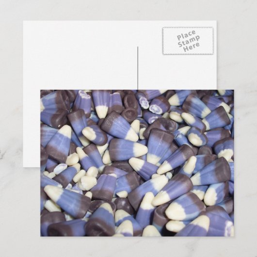 Lila Candy Corn Postkarte (Vorne/Hinten)