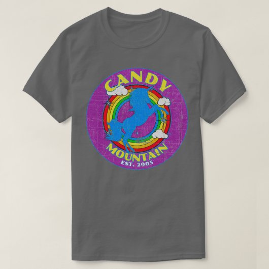 Lila Candy Mountain Est 2005 Einhornparadies T-Shirt (Design vorne)