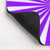 Lila Candy Star Burst Stripes Muster Mousepad (Ecke)