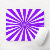 Lila Candy Star Burst Stripes Muster Mousepad (Mit Mouse)