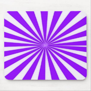 Lila Candy Star Burst Stripes Muster Mousepad