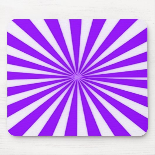 Lila Candy Star Burst Stripes Muster Mousepad (Vorne)