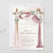 Lila Canopy Florals Bridesmaids Luncheon Einladung (Vorderseite)