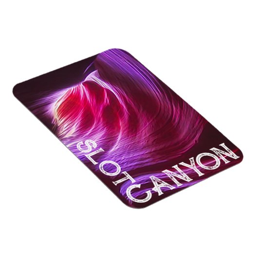 Lila Canyon mit weißem Text oder Foto und Text Magnet (Rechte Seite)