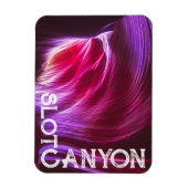 Lila Canyon mit weißem Text oder Foto und Text Magnet (Vertikal)