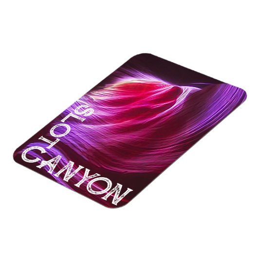 Lila Canyon mit weißem Text oder Foto und Text Magnet (Linke Seite)