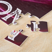 Lila Canyon mit weißem Text oder Foto und Text Puzzle (Seite)