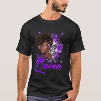 Lila Capricorn Queen African American Dec Jan T-Shirt