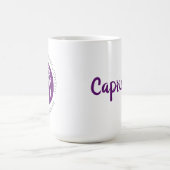 Lila Capricorn Zodiac Star Sternensignatur Kaffeetasse (Mittel)