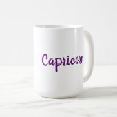 Lila Capricorn Zodiac Star Sternensignatur Kaffeetasse (VorderseiteRechts)