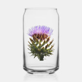 Lila Cardoon-Distel-Blume Dosenglas (Vorderseite)
