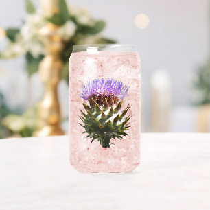 Lila Cardoon-Distel-Blume Dosenglas