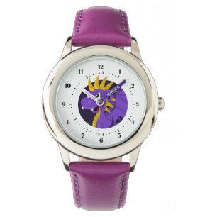 Lila Cartoon Armbanduhr