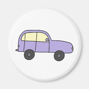 Lila Cartoon Auto Magnet