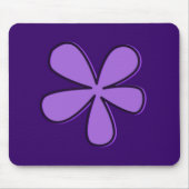 Lila Cartoon-Blume Mousepad (Vorne)
