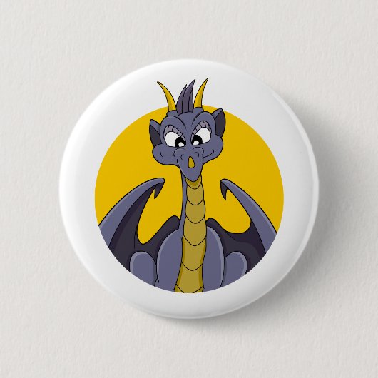 Lila Cartoon Button (Vorderseite)