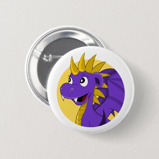 Lila Cartoon Button (Vorne & Hinten)