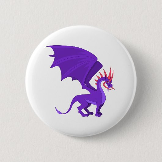 Lila Cartoon Button (Vorderseite)