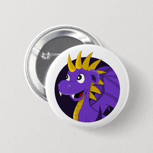 Lila Cartoon Button (Vorne & Hinten)