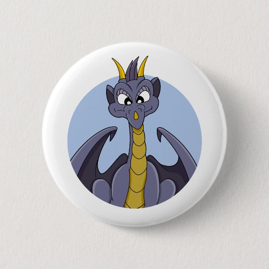 Lila Cartoon Button (Vorderseite)