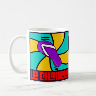 Lila Cartoon Chancla Funny Spanish Latina Mama Kaffeetasse