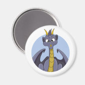 Lila Cartoon Magnet (Vorderseite/Rückseite)