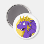 Lila Cartoon Magnet (Vorderseite/Rückseite)