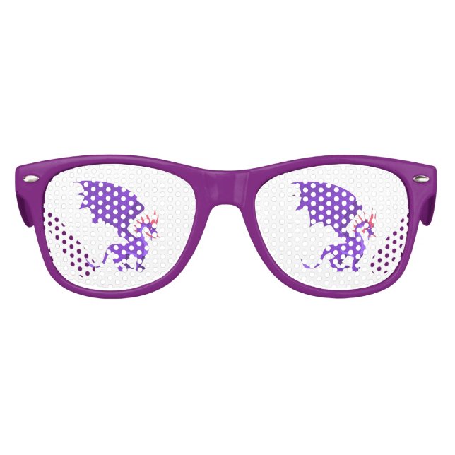 Lila Cartoon Partybrille (Vorderseite)