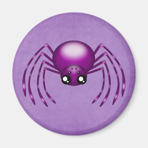 Lila Cartoon Spider Graphic Magnete Magnet