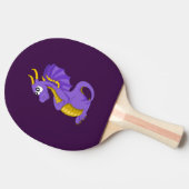 Lila Cartoon Tischtennis Schläger (Seitenansicht)