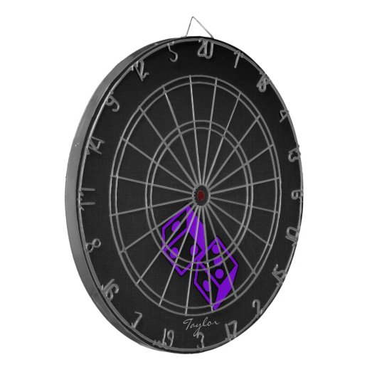 Lila Casino Dartscheibe (Vorderseite Links)