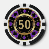 Lila Casino Pokerchips (Vorderseite)