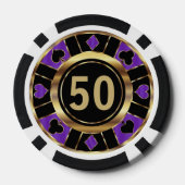 Lila Casino Pokerchips (Rückseite)