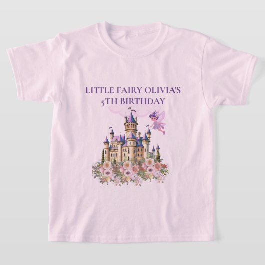 Lila Castle Fairytale Geburtstag Themenabend T-Shirt (Ablage )