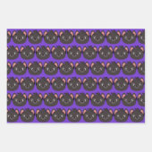 Lila Cat Halloween Geschenkpapier Set (Vorderseite 2)