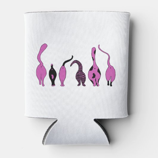 Lila Cat-Hintern Dosenkühler (Vorderseite)