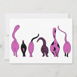 Lila Cat-Hintern Feiertagskarte