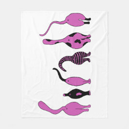 Lila Cat-Hintern Fleecedecke