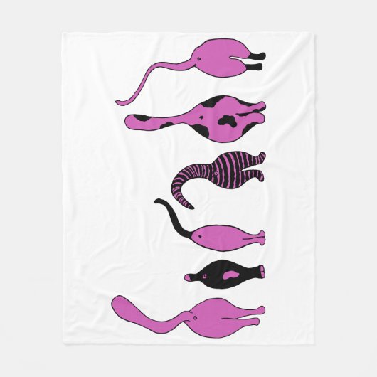 Lila Cat-Hintern Fleecedecke (Vorderseite)