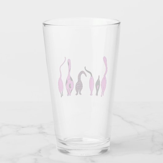 Lila Cat-Hintern Glas (Rückseite)