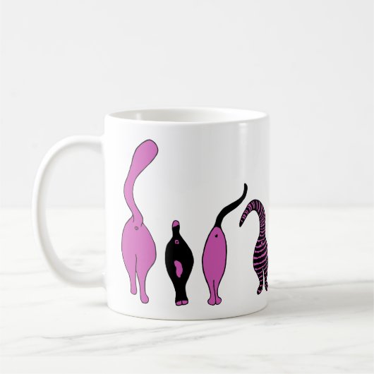 Lila Cat-Hintern Kaffeetasse (Links)
