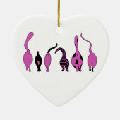 Lila Cat-Hintern Keramik Ornament (Hinten)