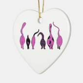 Lila Cat-Hintern Keramik Ornament (Links)
