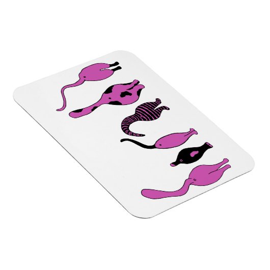 Lila Cat-Hintern Magnet (Rechte Seite)