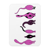 Lila Cat-Hintern Magnet (Vertikal)