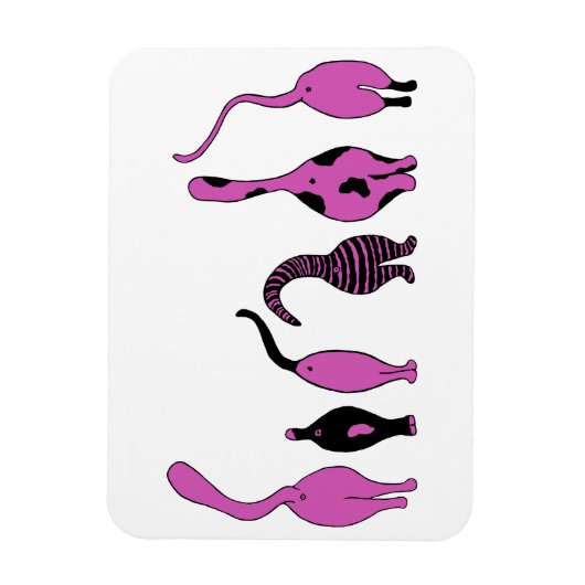 Lila Cat-Hintern Magnet (Vertikal)