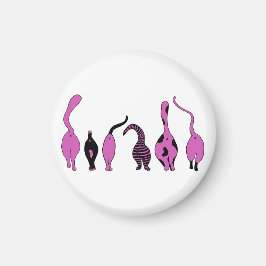 Lila Cat-Hintern Magnet