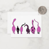 Lila Cat-Hintern Mitteilungskarte (Vorderseite/Rückseite Beispiel)