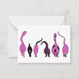 Lila Cat-Hintern Mitteilungskarte